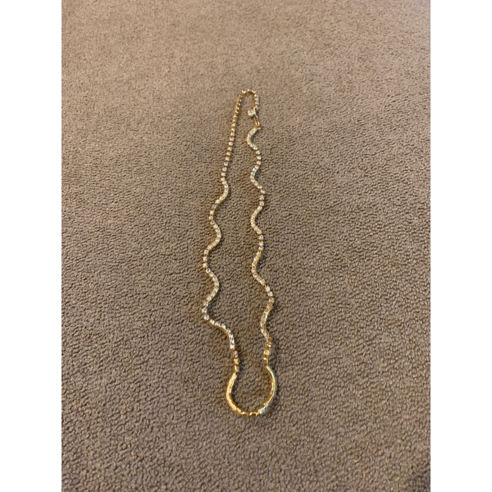 Handmade Gold Tone Repurposed Vintage Elements Necklace 16" (TD)
